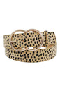 Stylish Cheetah Fur And Pattern Belt